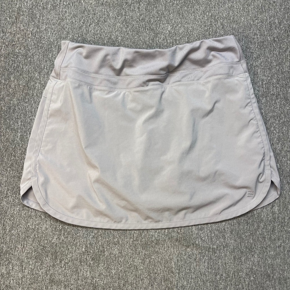 Free Fly Women's Active Skort Light Gray Bamboo Blend Athletic Skirt Size M